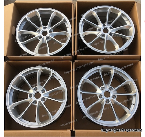 19インチ ハイパーシルバー GT4 スタイル 鍛造ホイール ポルシェ ケイマン 987 -BRN-12122