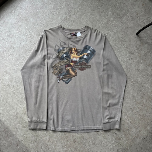 00s Harley-Davidson "Pin-up girl" L/S T-shirt【仙台店】