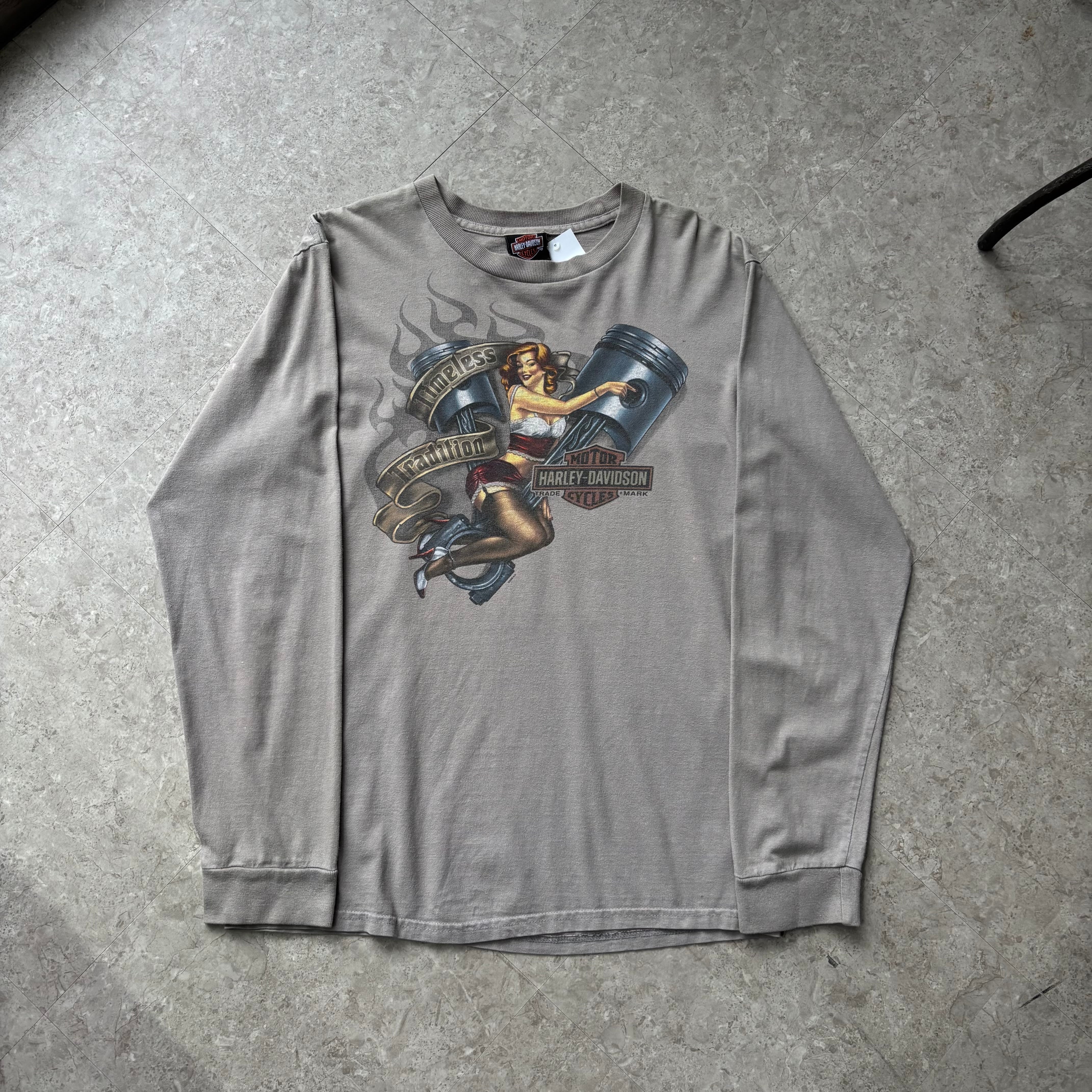 00s Harley-Davidson "Pin-up girl" L/S T-shirt【仙台店】