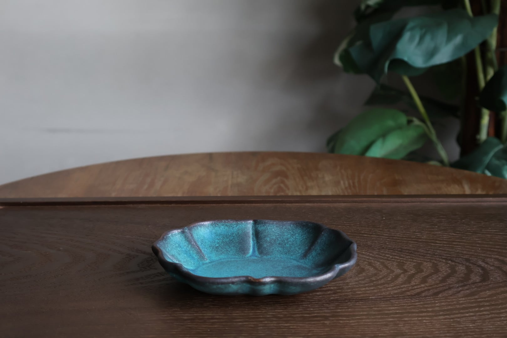 益子焼 わかさま陶芸 ロータス(小) シャビーターコイズ