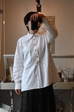 Vintage EURO Embroidered Pintuck Pullover Shirt