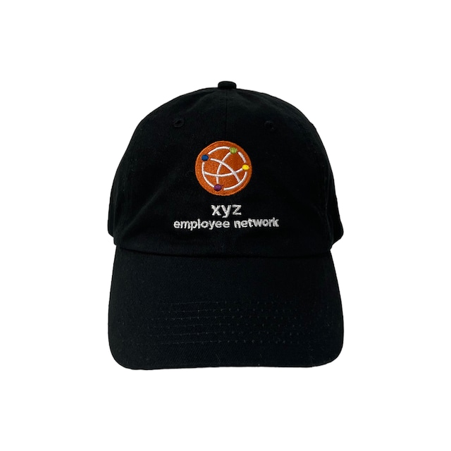 USED 6panel cotton cap "xyz employee network" - black