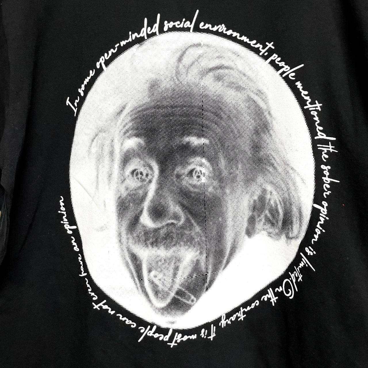 UNFINISHEDアインシュタイン名言Tシャツblack