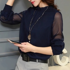 【送料無料】 ブラウス 5色 トップス 半袖 ハイネック クルーネック Aライン フレア プルオーバー 異素材切り替え ドッキング 透け感 薄手生地 かわいい 大人可愛い 大人女子 こなれ感 シンプル カジュアル 大人 上品 おしゃれ お洒落 コンサバ エレガント シック デート お出かけ お茶会 女子会 休日 授業参観 OL 通勤 オフィス ビジネス 結婚式 二次会 パーティ 秋 30代 40代 女性用 レディース 着回し プチプライス カラバリ デイリーユース 普段使い ファッション 着痩せ 垢抜け