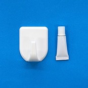 大文字(Daimonji) 耐荷重約15kg 強力接着剤付 コンクリート用 フック 『ストロングフック』 ×3セット AM-05 日本製