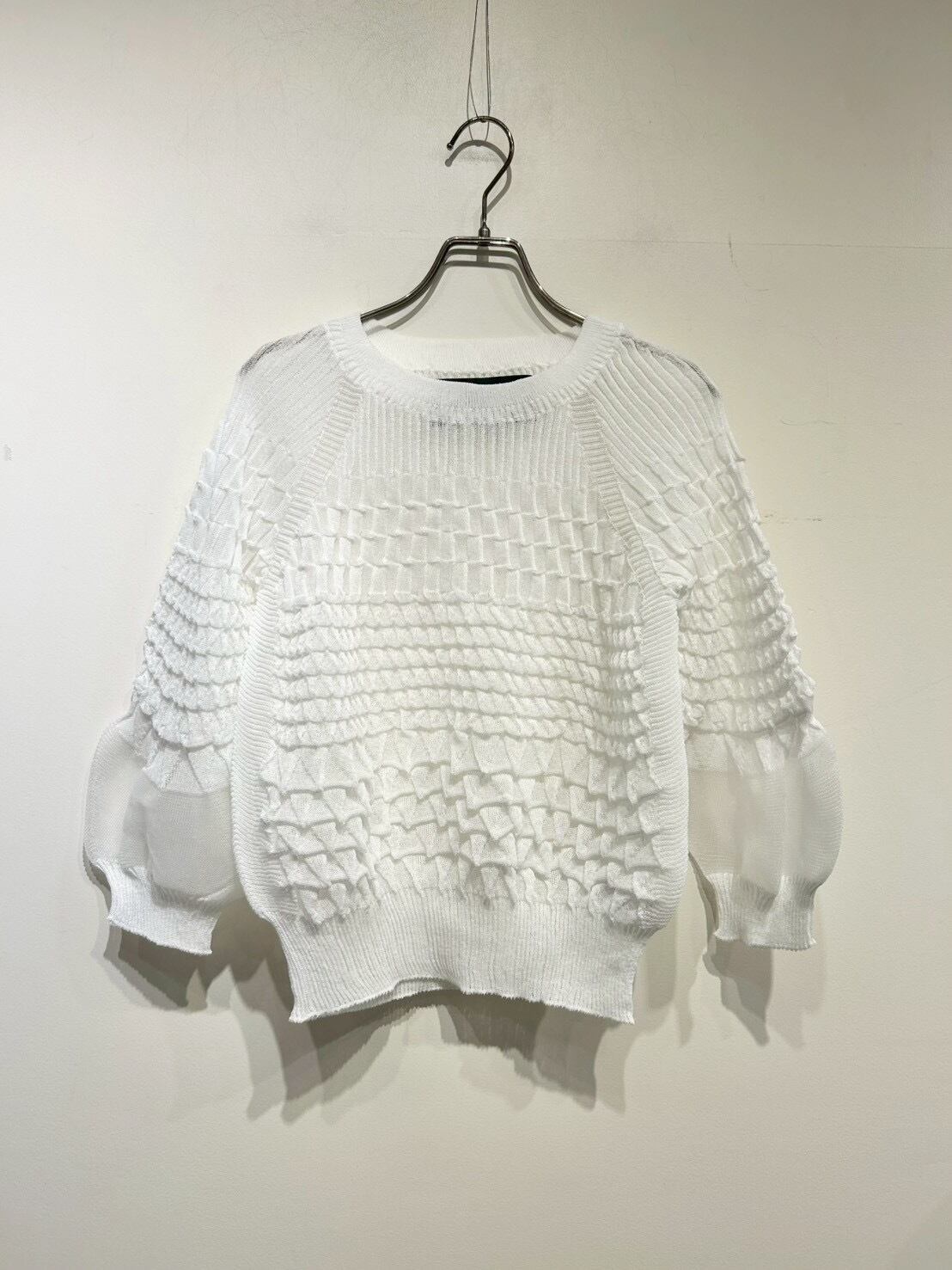 boussole パフスリーブニットプルオーバー