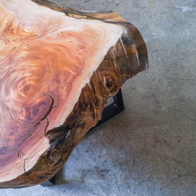 ケヤキ根元の輪切り一枚板 　センターテーブル