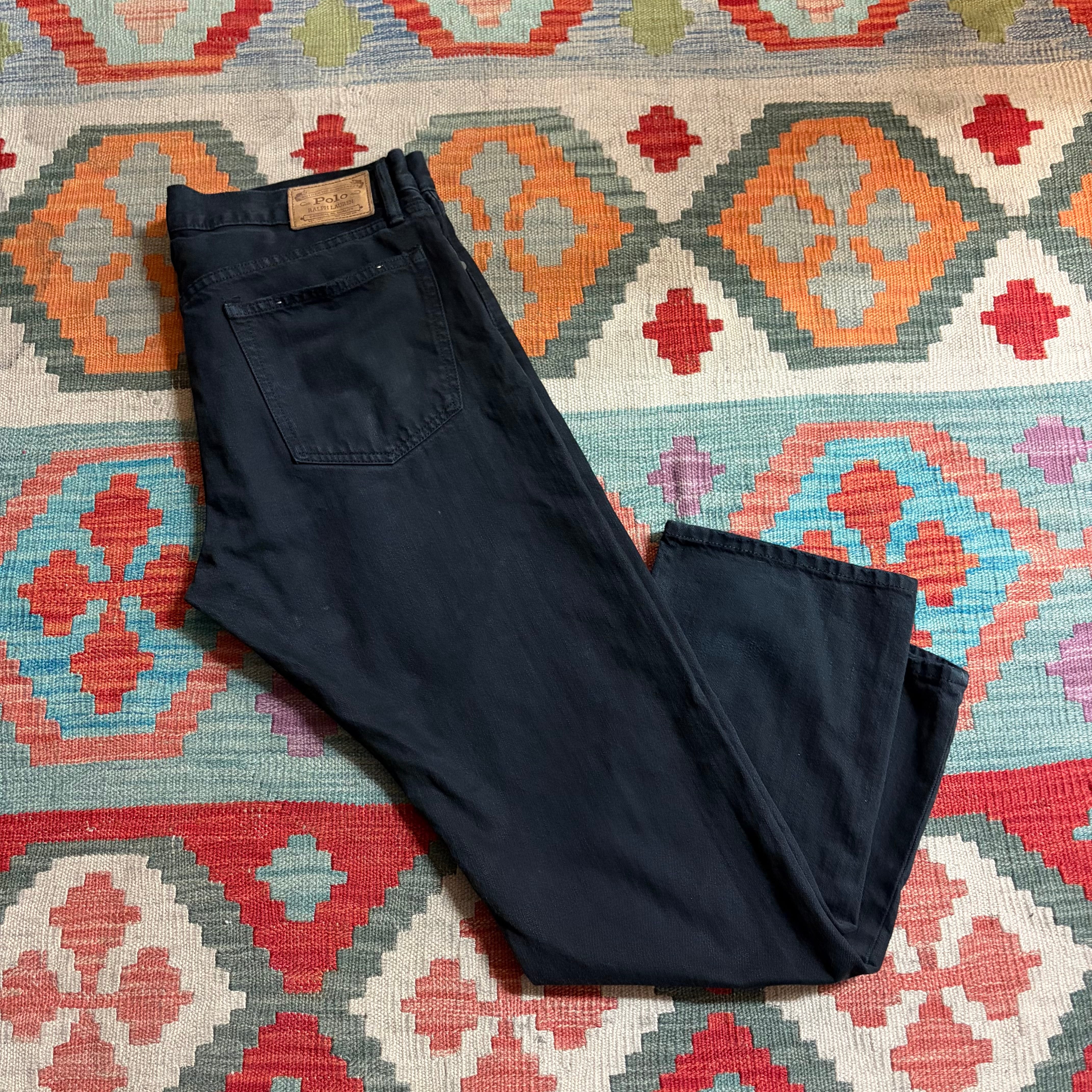 MEXICO製 POLO RALPH LAUREN ブラックデニムパンツ 34×30 | 古着屋PENNY