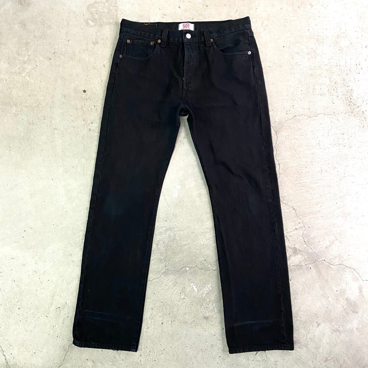 Levi's ユーロリーバイス 501 ストレート 後染め ブラックデニムパンツ メンズW34 古着  黒【デニムパンツ】【WS2202-15】【2203AL15】 | cave 古着屋【公式】古着通販サイト powered by BASE