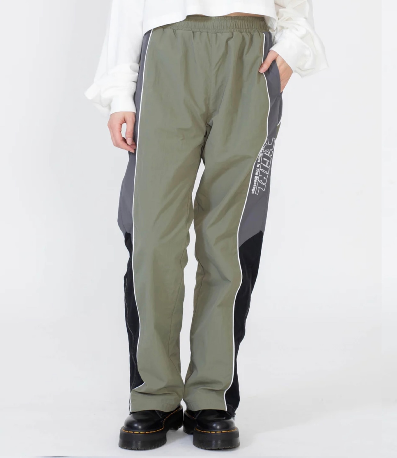 【X-girl】SIDE STRIPE TRACK PANTS【エックスガール】