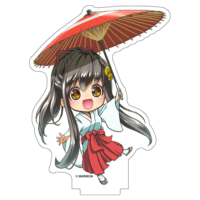 新登場！【公式】｜ちびメグ 巫女バージョン01｜碧志摩メグ アクリルフィギュア｜台座付き｜70×100mm 厚さ3mm