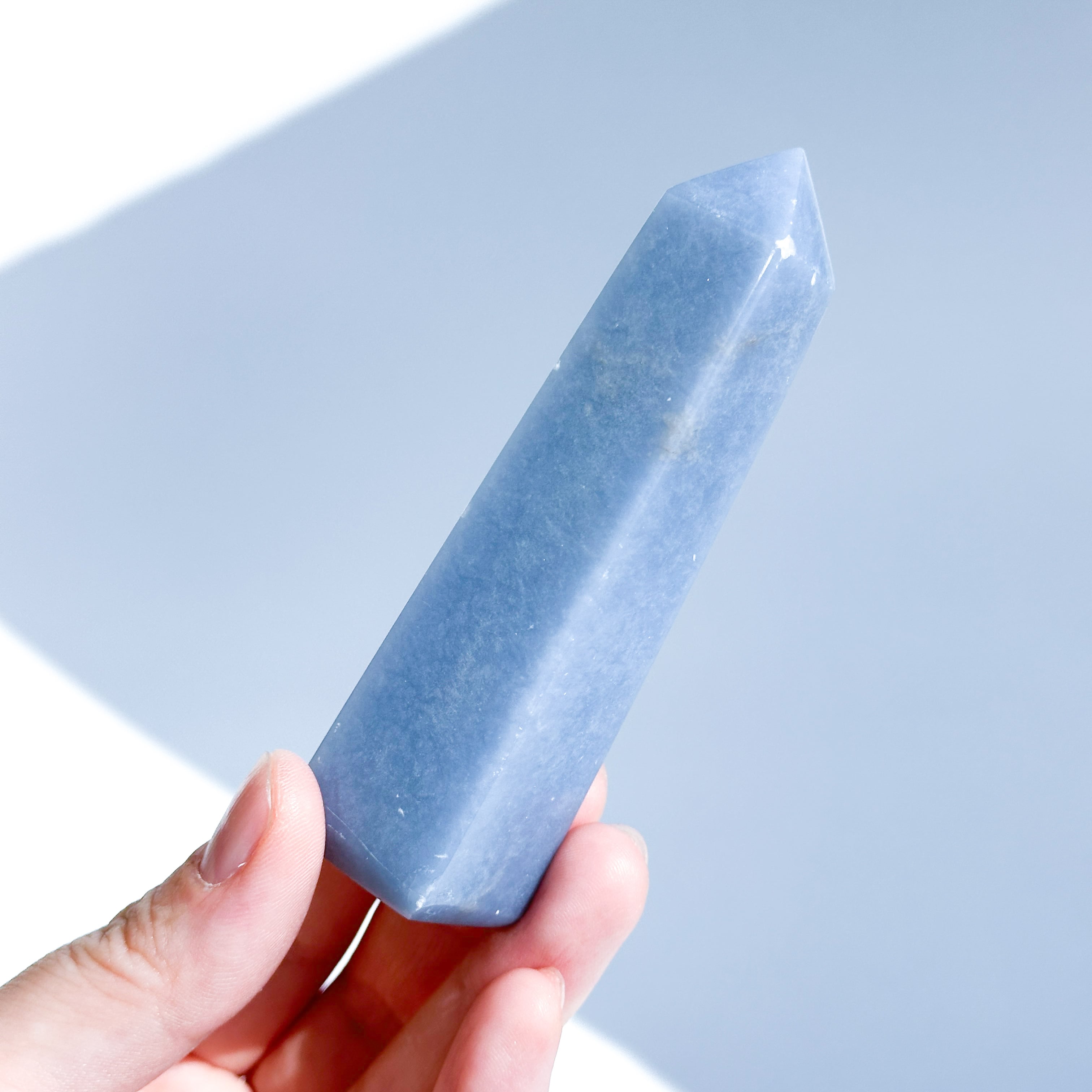 エンジェライト タワー 72◇ Angelite ◇天然石・鉱物・パワーストーン