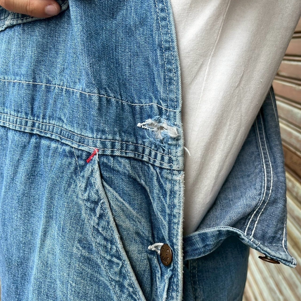 70s USA製 Big Mac オーバーオール ヴィンテージ W108cm XL インディゴ