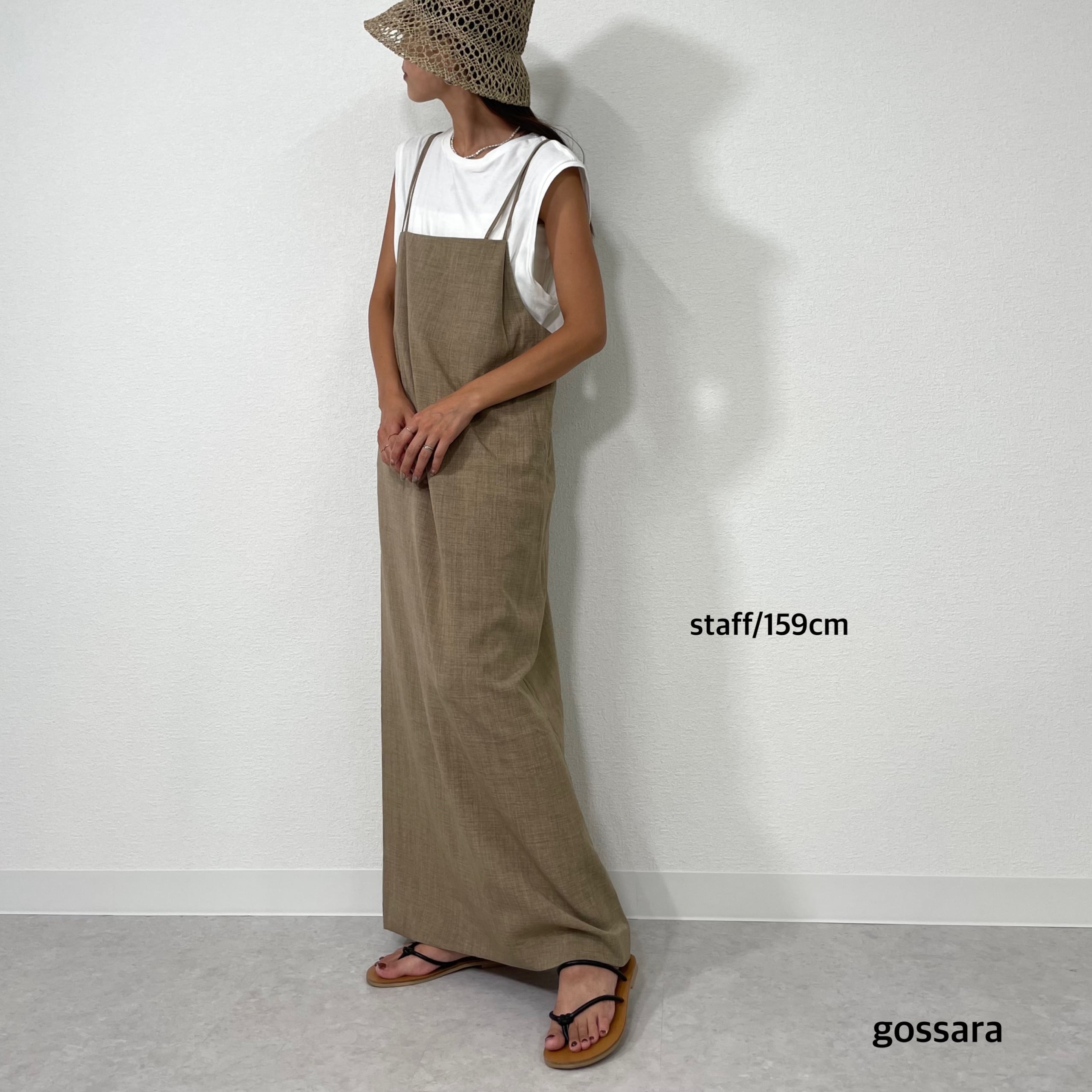 杢調ポリエステルキャミワンピース 5054886 (0724)