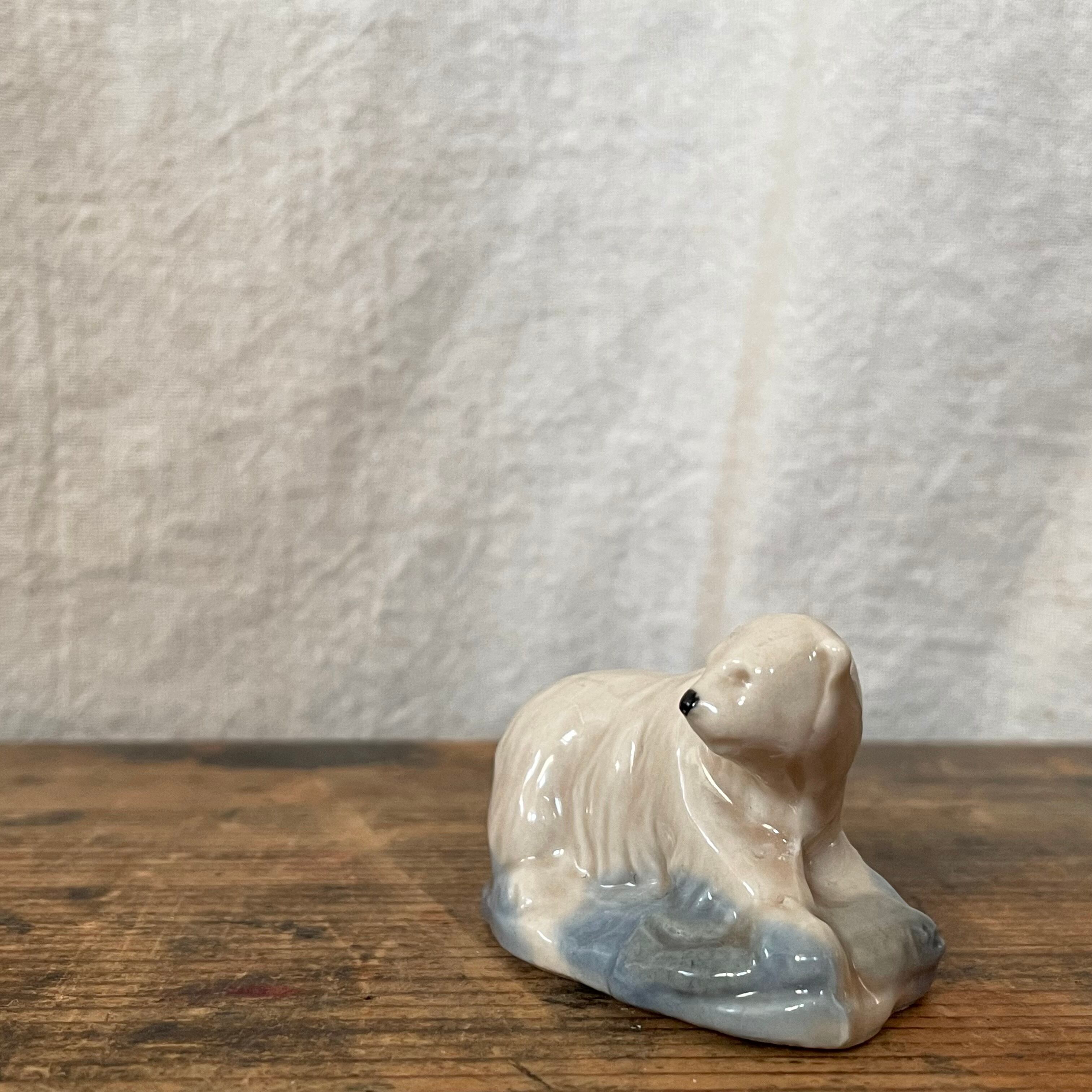 キタカゼパンチさん シロクマさん 陶器人形 WADEのシロクマ | tsuitachi craft&brocante