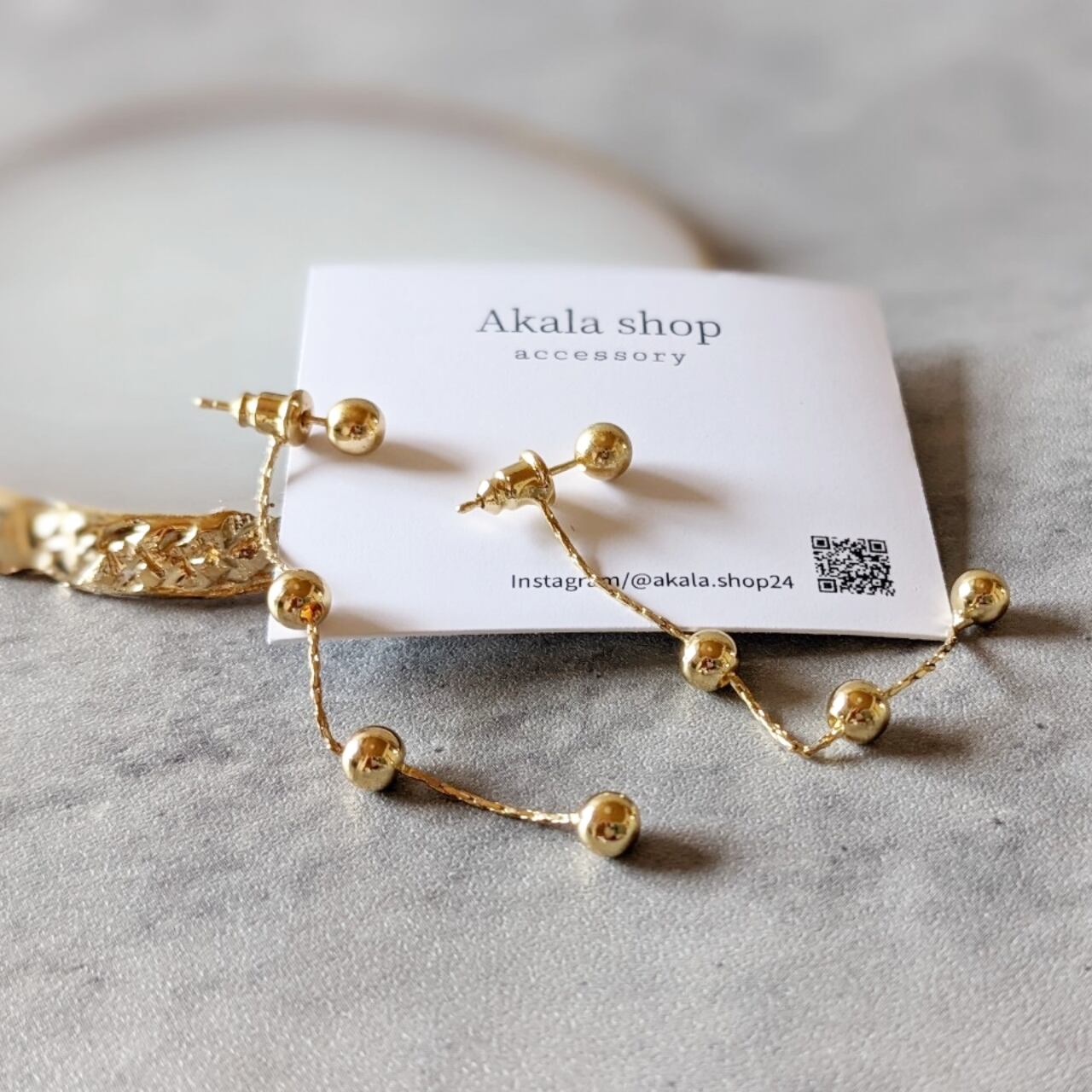 gold long pierce 316L /  ゴールド ロング  ピアス