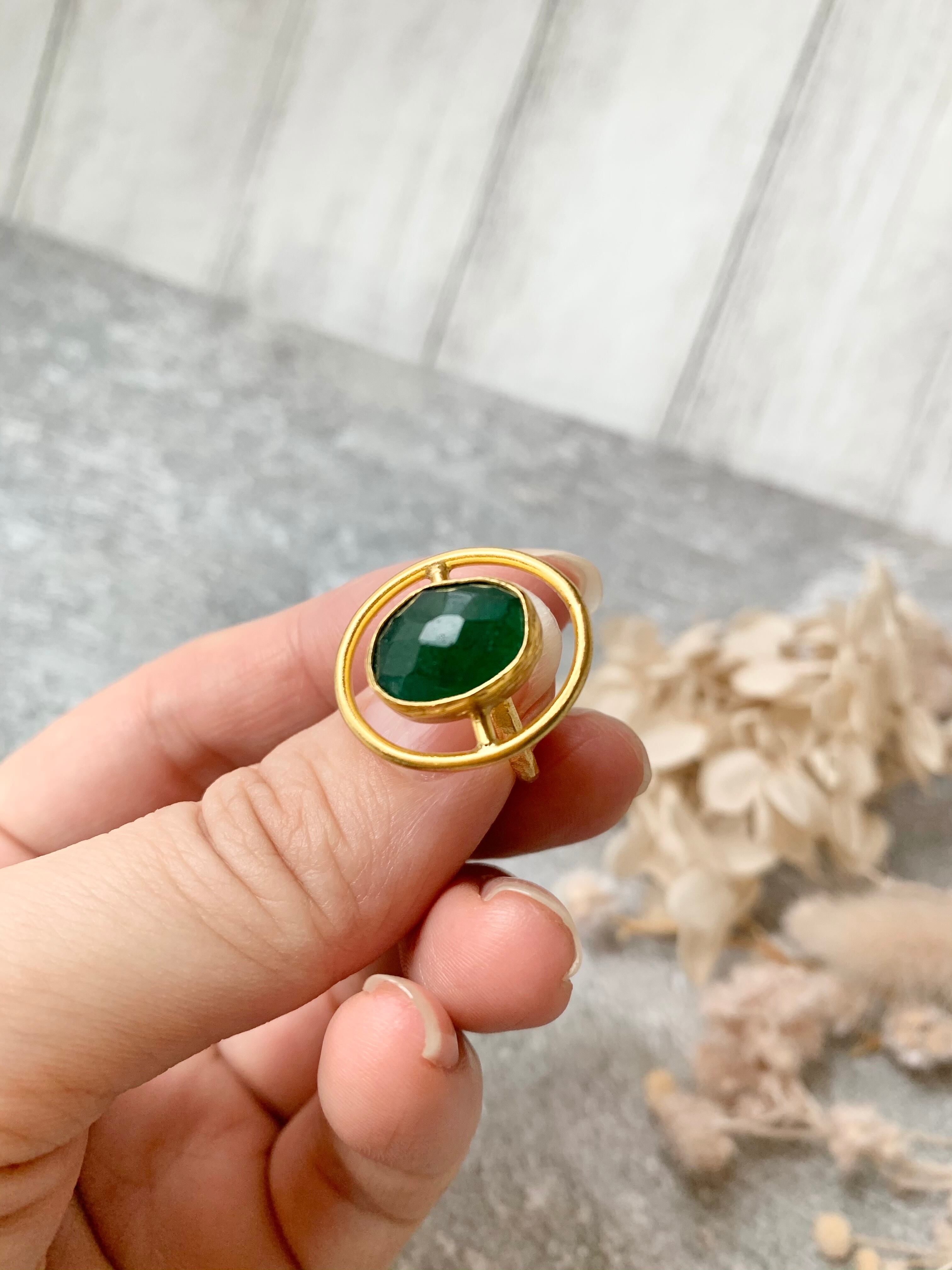 トルコ天然石リング3M