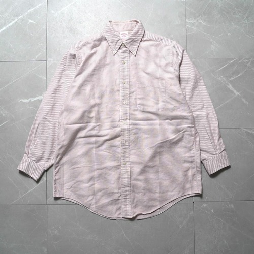 Brooks Brothers Made in USA Long Sleeve Shirt ブルックスブラザーズ　USA製　ボタンダウンシャツ　ピンク　ストライプ