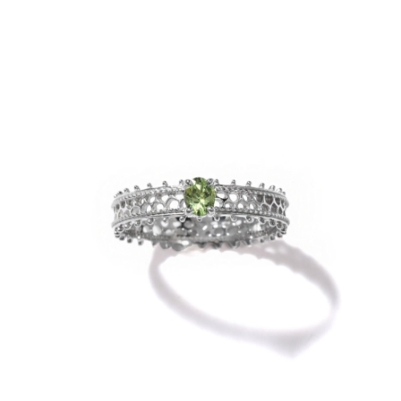 Sulanga指輪:UVカラーチェンジガーネット（ミントグリーンガーネット）