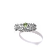 Sulanga指輪:UVカラーチェンジガーネット（ミントグリーンガーネット）