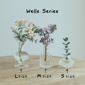 【wells.】Glass flower vase (M)