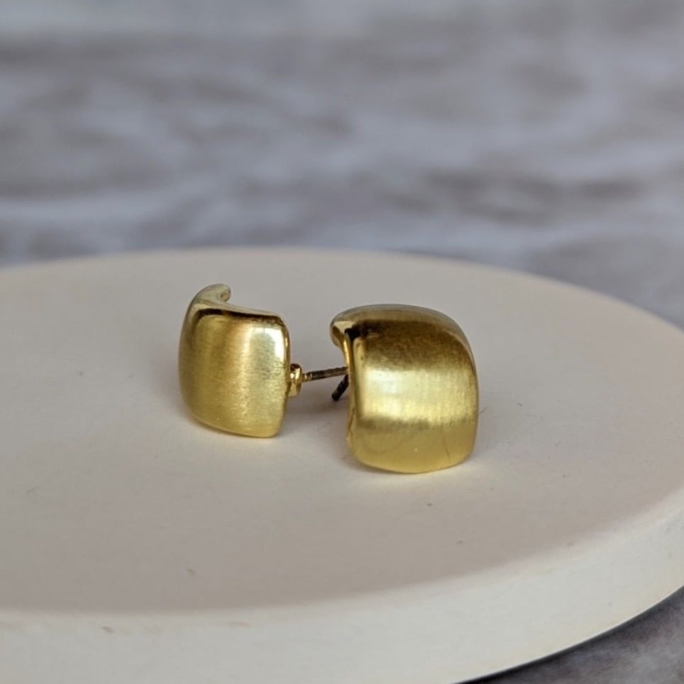 【3回目の入荷】adzuki beans pierce  silver925  /  くすみゴールド　ピアス