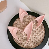 YFFSFDC 精霊耳 2ペア 長め+短め 2サイズ エルフ耳 つけ耳 シリコン製 コスプレ道具 魔女 妖怪 妖精 吸血鬼 仮装 ハロウィン パーティー クリスマス コスプレ 小物 アクセサリ 祭り 学園祭