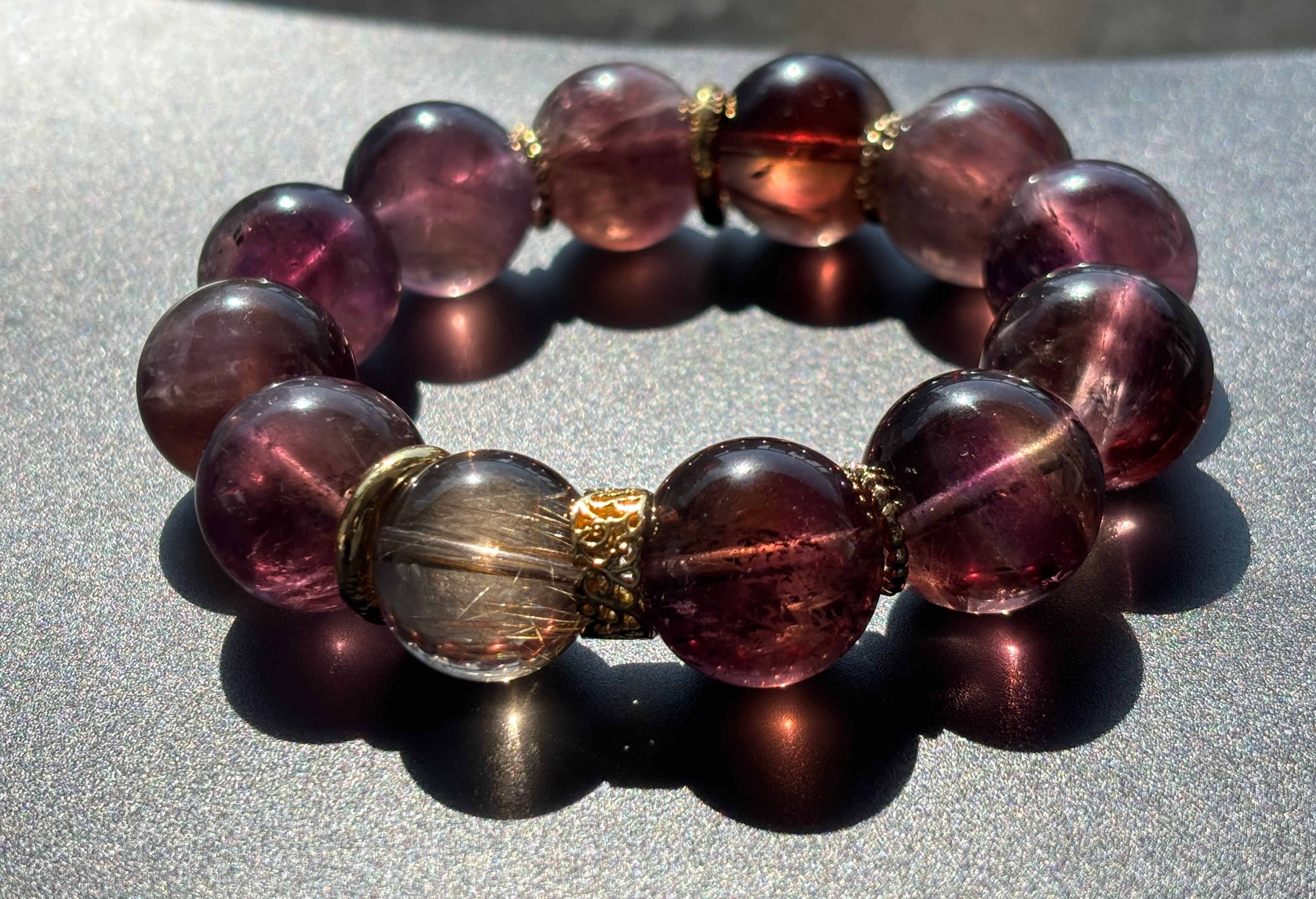 高品質 レッドスモーキーアメジスト スモーキーサゲニティック