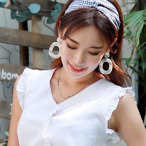 Tortoiseshell Round Pierce / 2colors