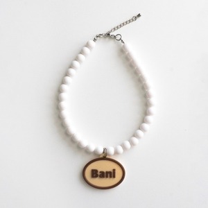 【予約】[ Snugroo ] Pet Necklace Beads｜Choco Vanilla