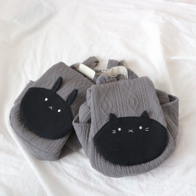 【完売】ゆきぐにどうぶつベビーリュック 黒ごまラテ