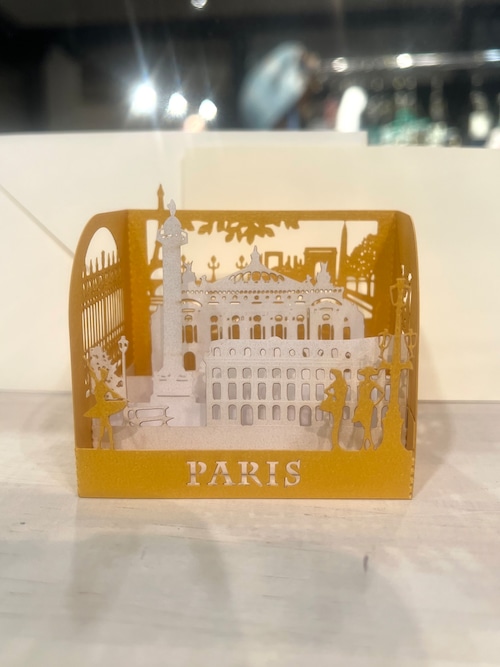 3D minicard Paris/封筒付き