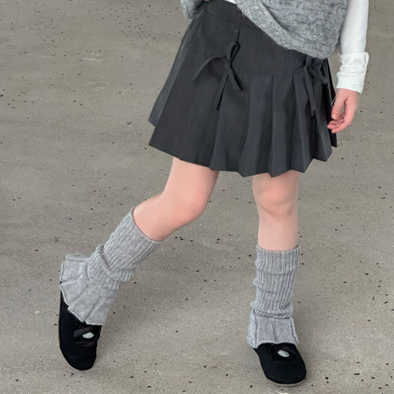 秋リボン付きスカート