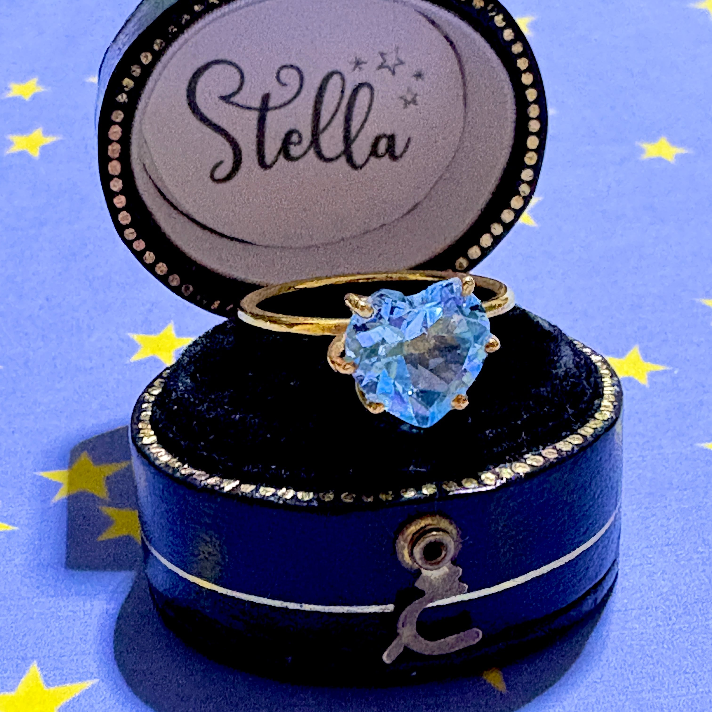 ブルートパーズ ハートソリティアリング 】#0595 | STELLA