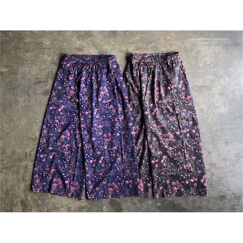 SOIL(ソイル) Cotton Flower Print Wide Easy Pants