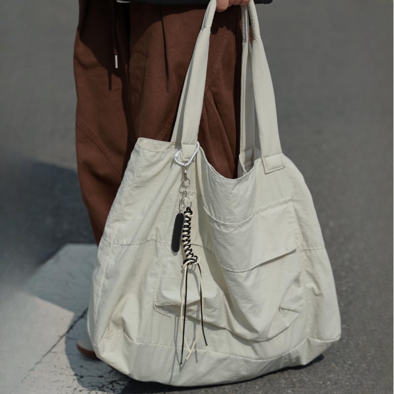 Large pocket tote bag 2 colors V2654