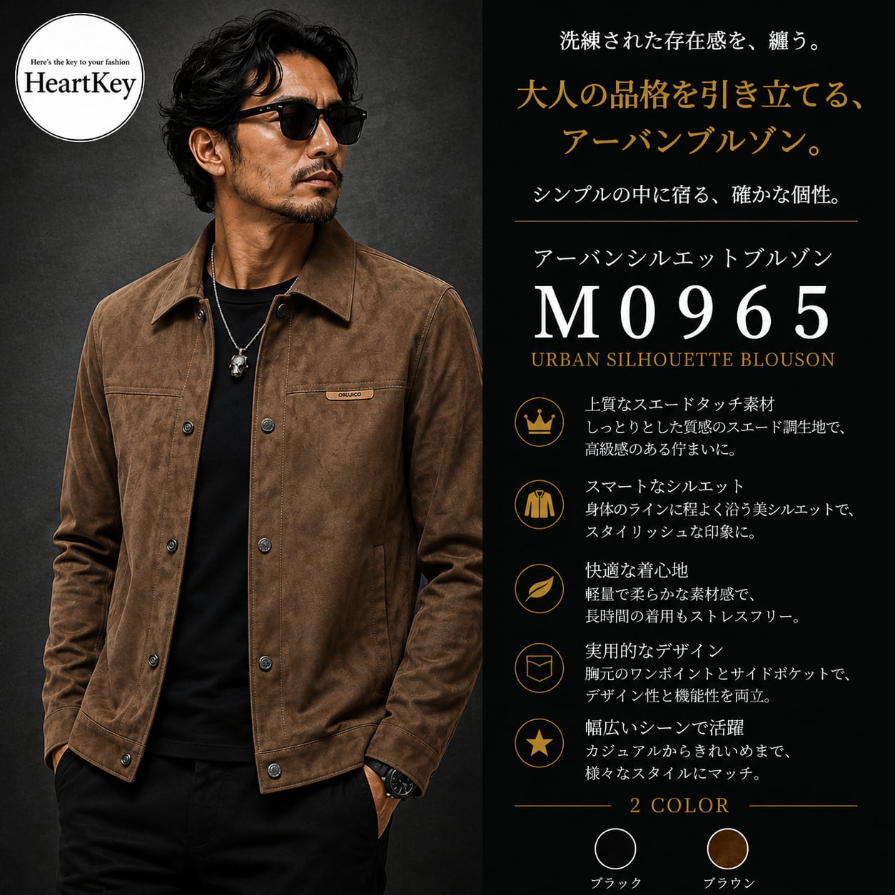 アーバンシルエットブルゾン(2color) M0965