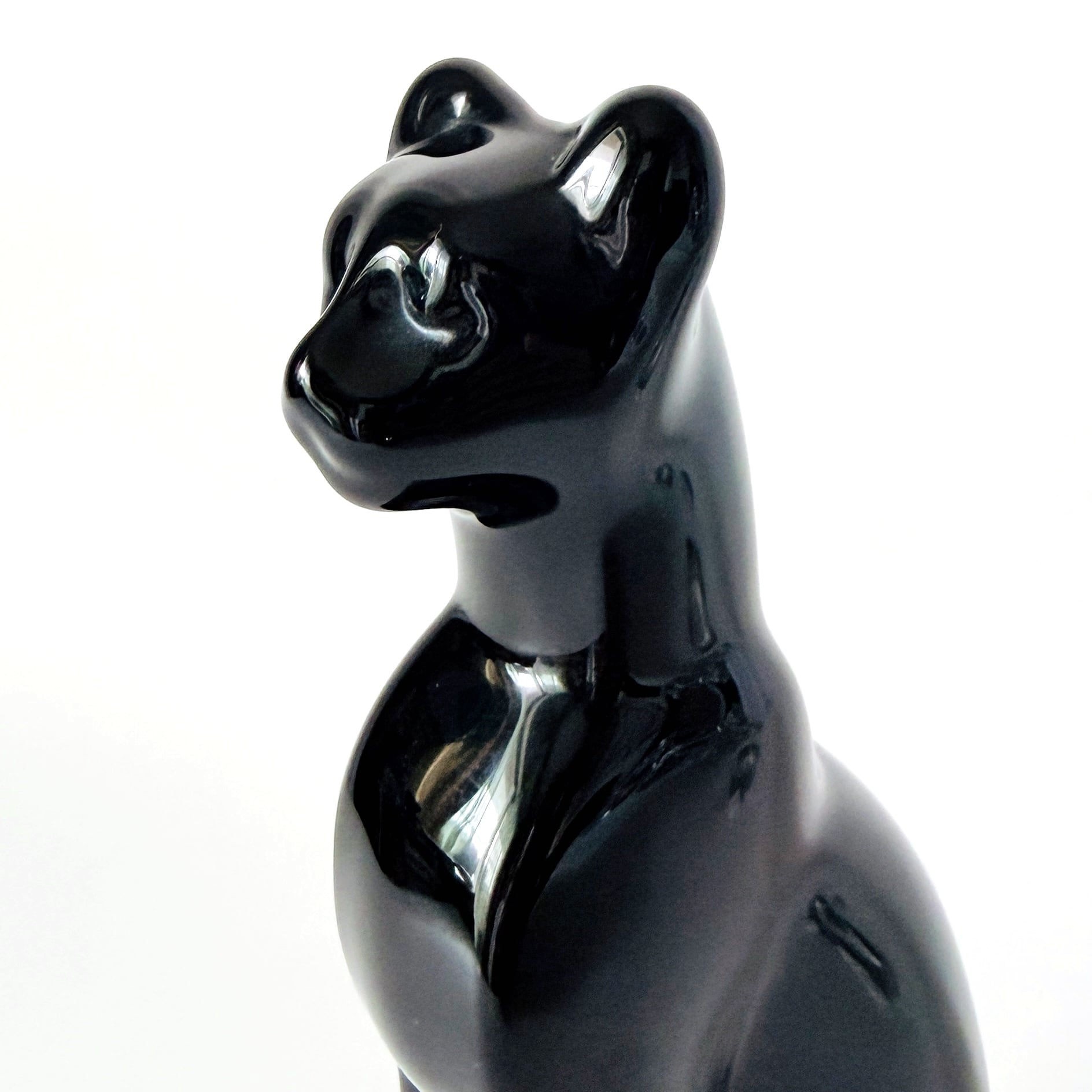 【バカラ】動物 猫 エジプト 黒 エジプシャンキャット 置物 インテリア★美品 バカラ】動物 猫 エジプト 黒 エジプシャンキャット 置物 インテリア