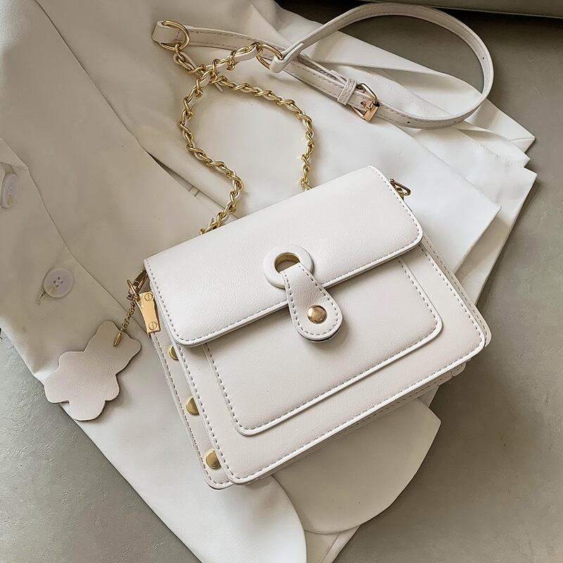 Shangxinレディーススモールバッグ2020新しいトレンディなファッションワイルドインメッセンジャーバッグバージョンのネットレッドチェーンスモールスクエアバッグ 手作りハンドバック44250154070