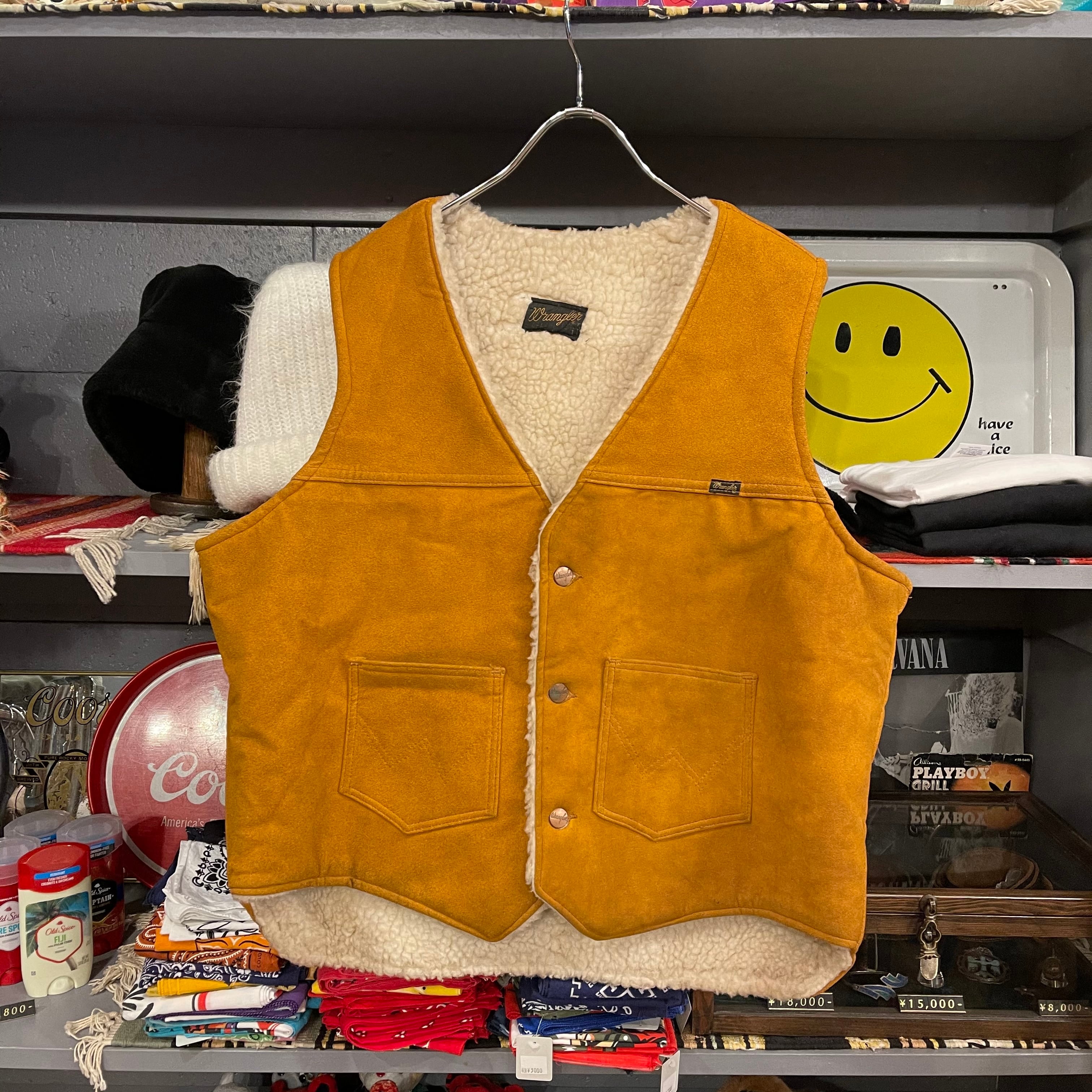 70s Wrangler Suede Boa Vest | VOSTOK