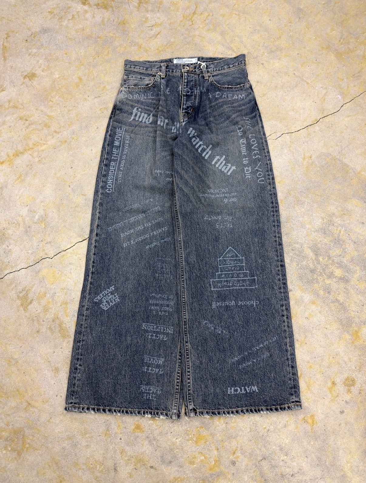 DAIRIKU Rigid Painter Denim Wide Pants DAIRIKU