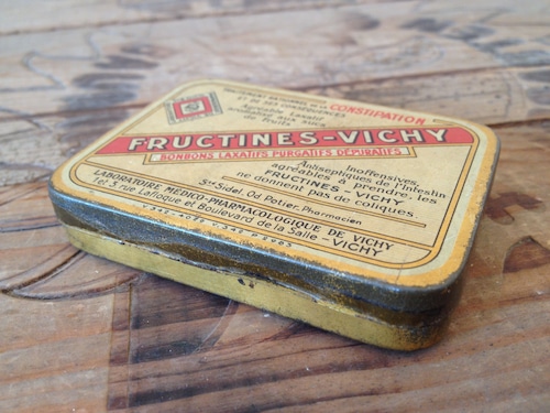 フランス　飴のティン缶FRUCTINES VICHY
