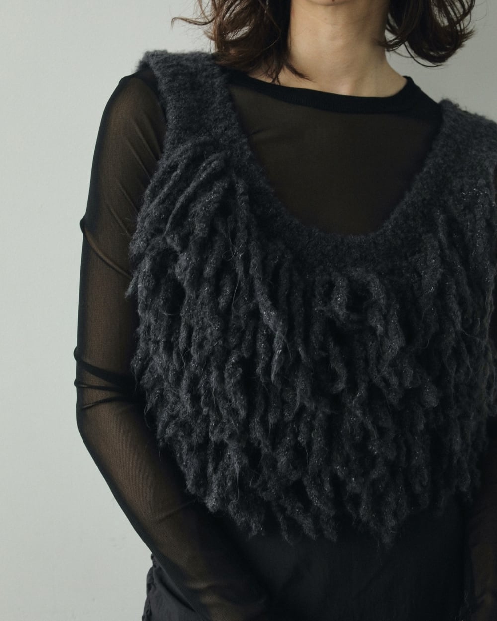 ànuke online store（アンヌーク）商品詳細ページ / Fringe Knit Bustier