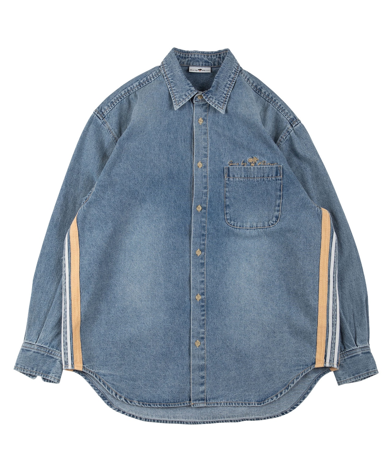 【SUNS】SIDE LINE VINTAGE BIG DENIM SHIRTS［RSS017］