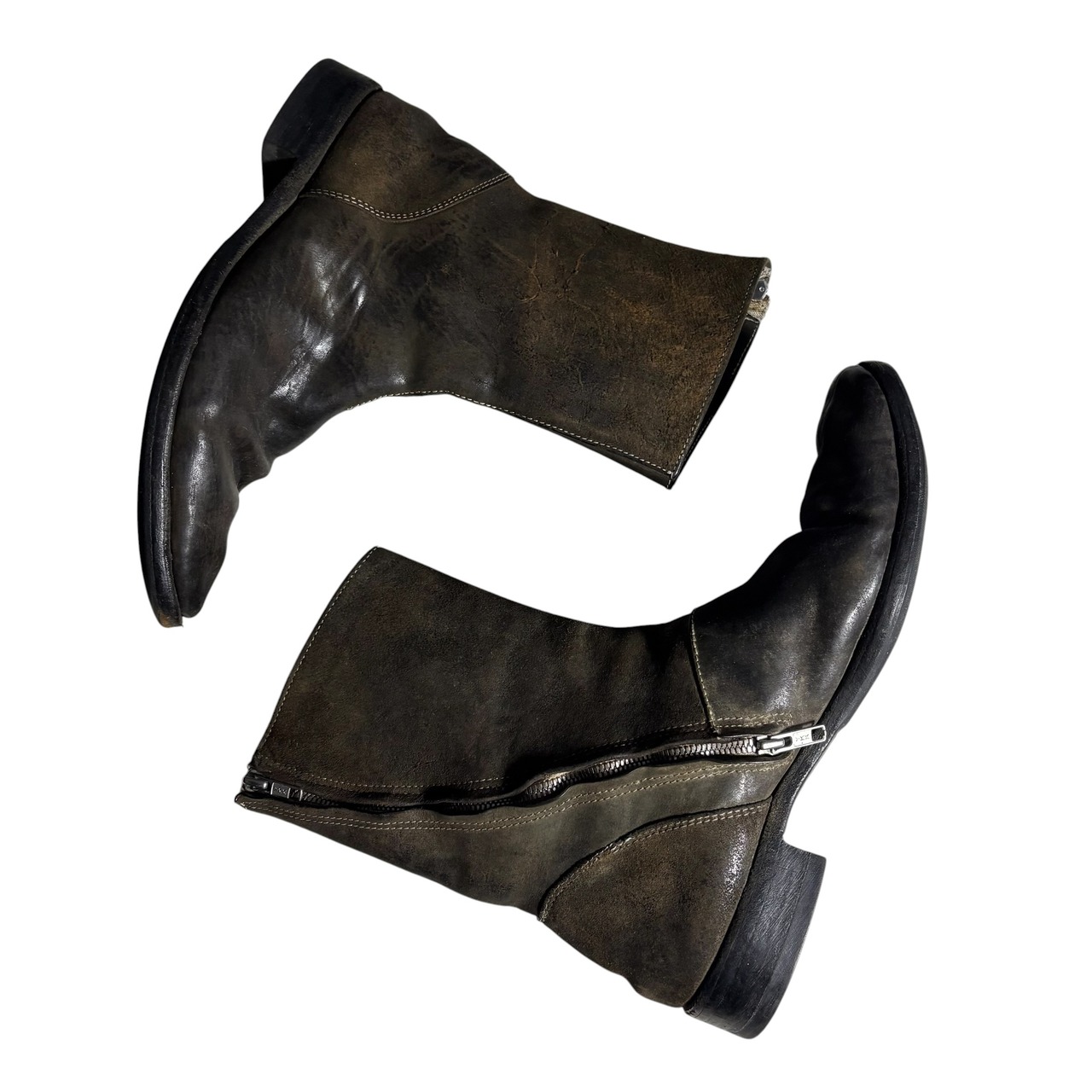 archive CAROL CHRISTIAN POELL diagonal zip boots