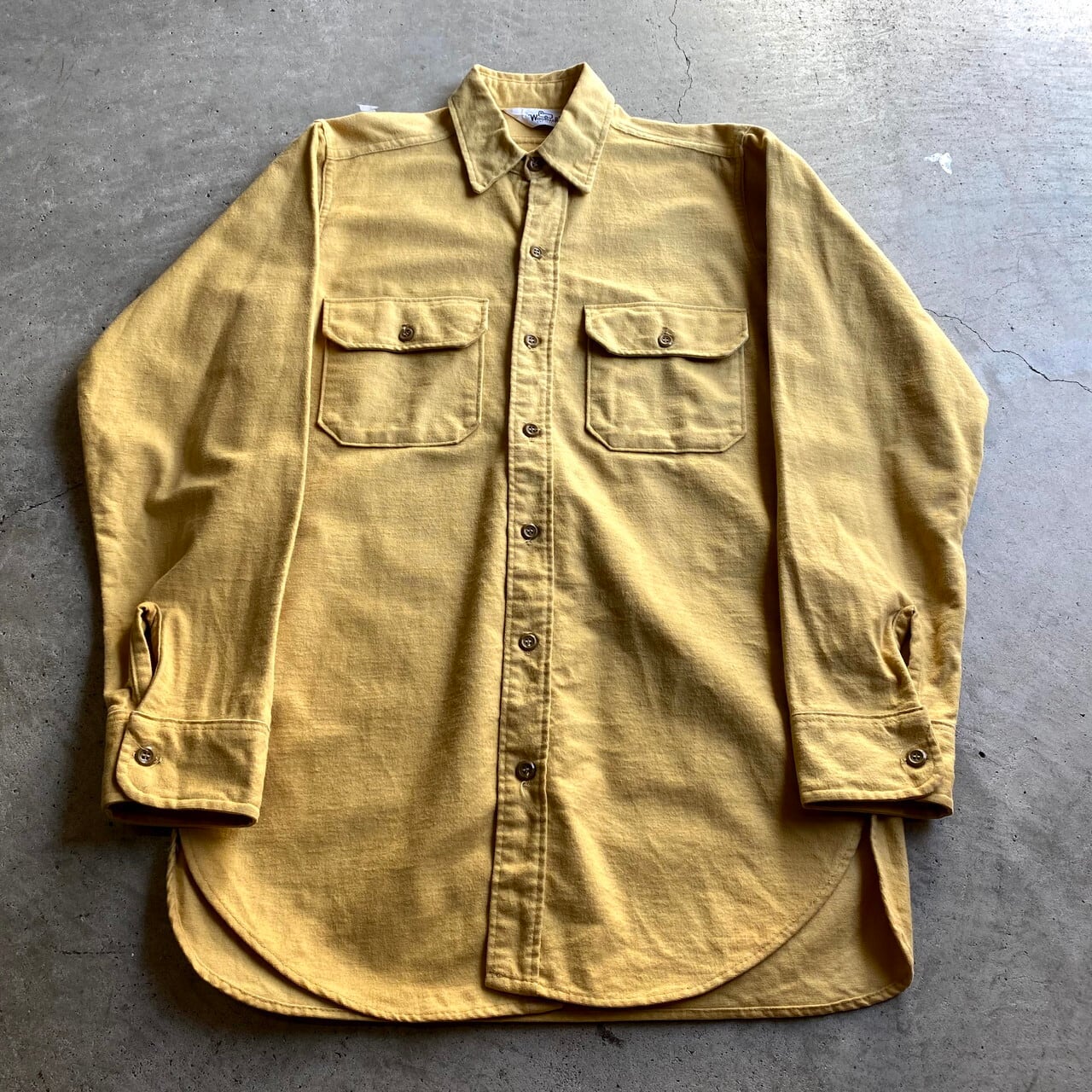 60年代〜70年代 USA製 WOOLRICH ウールリッチ 無地 フランネル