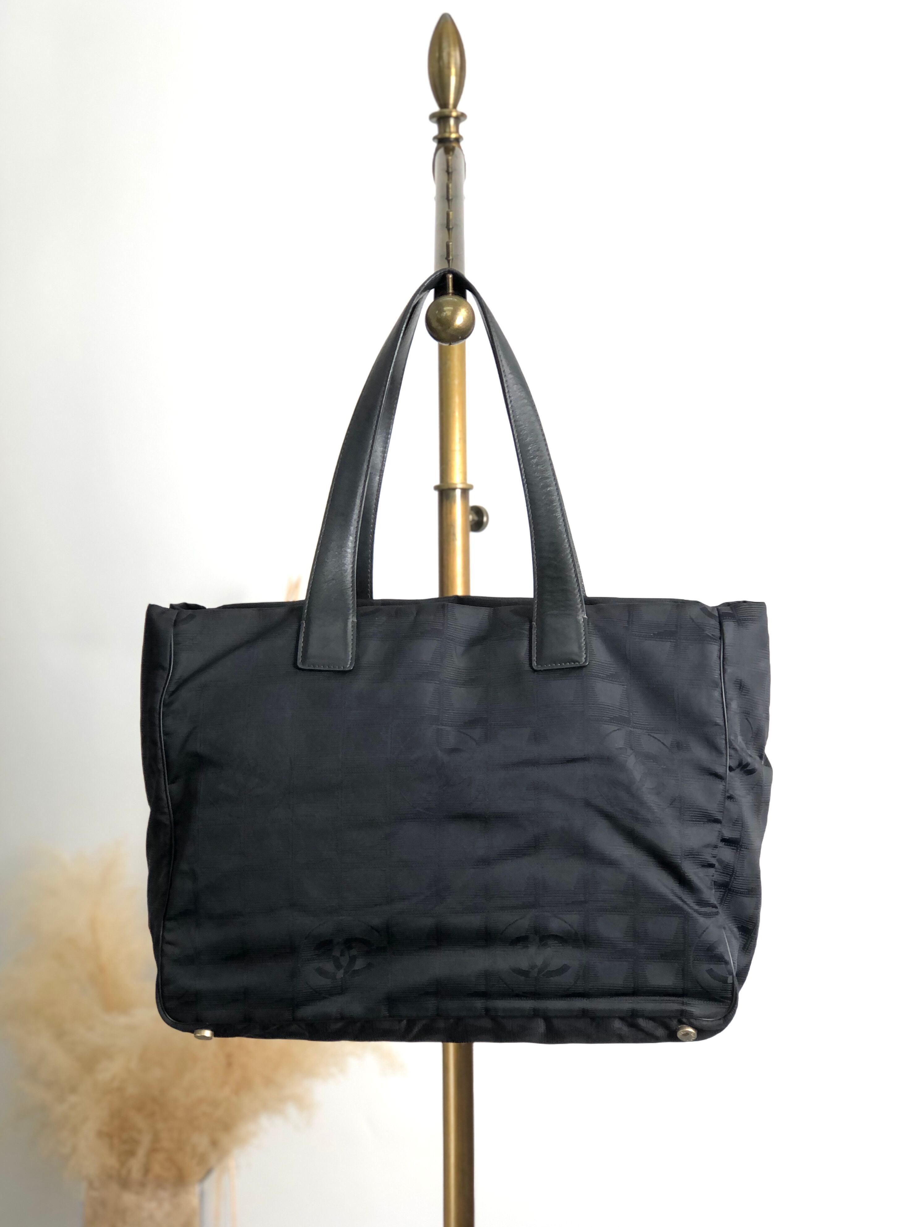 CHANEL シャネル ニュートラベルライン トートバッグ ブラック ナイロン vintage ヴィンテージ オールド wd2eic