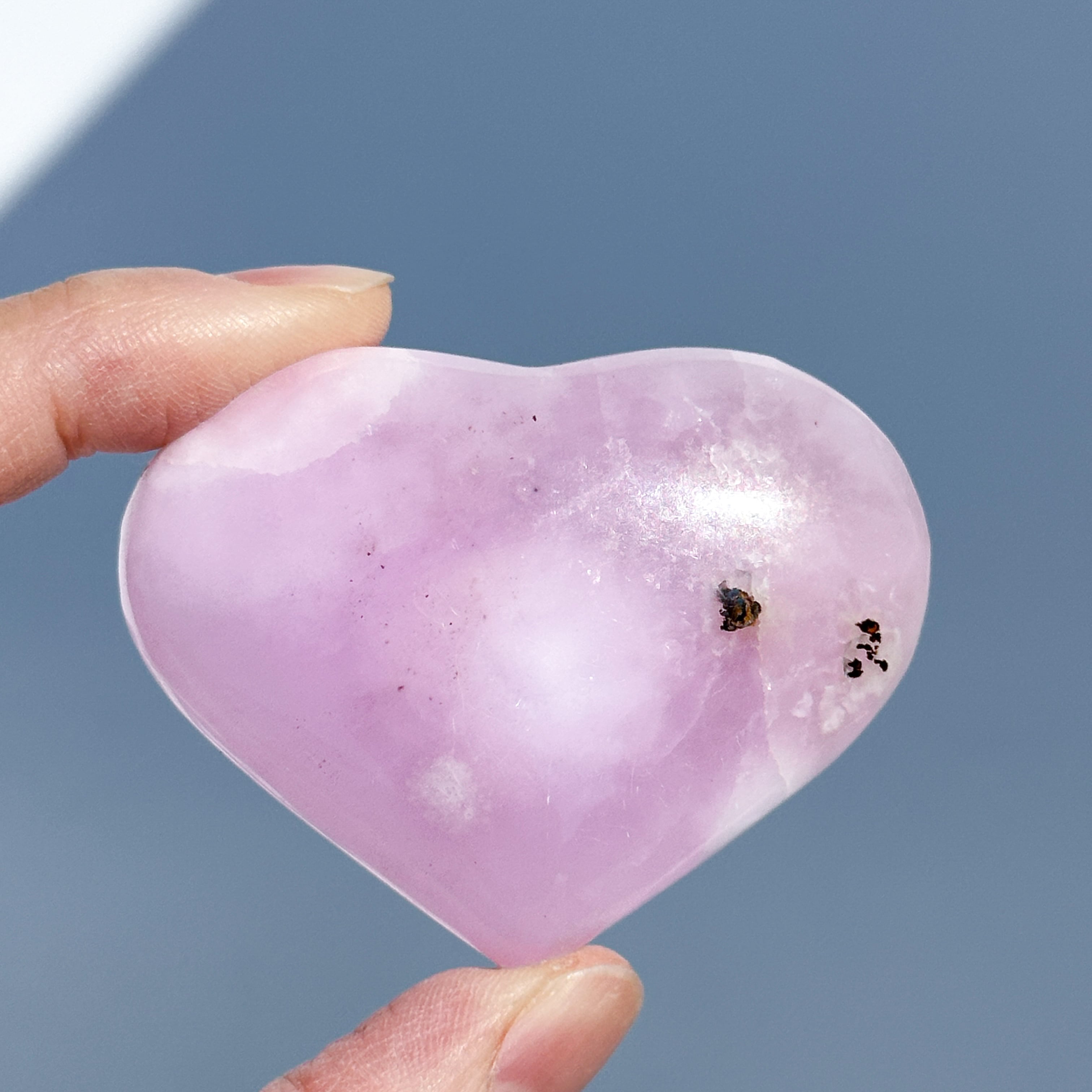 KAORI様　レア　高品質　ピンククォーツ　ピンクアゼツライト　ぷっくりハート ピンクアラゴナイト ハート55◇Pink Aragonite◇天然石・鉱物