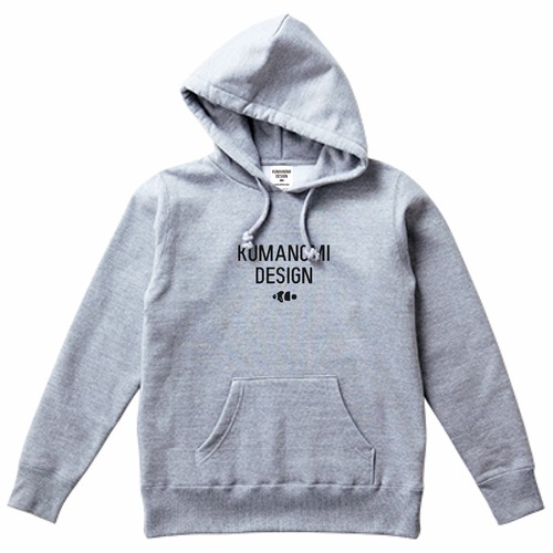 KUMANOMI DESIGN Logo pullover Parker 12.4oz【Gray】