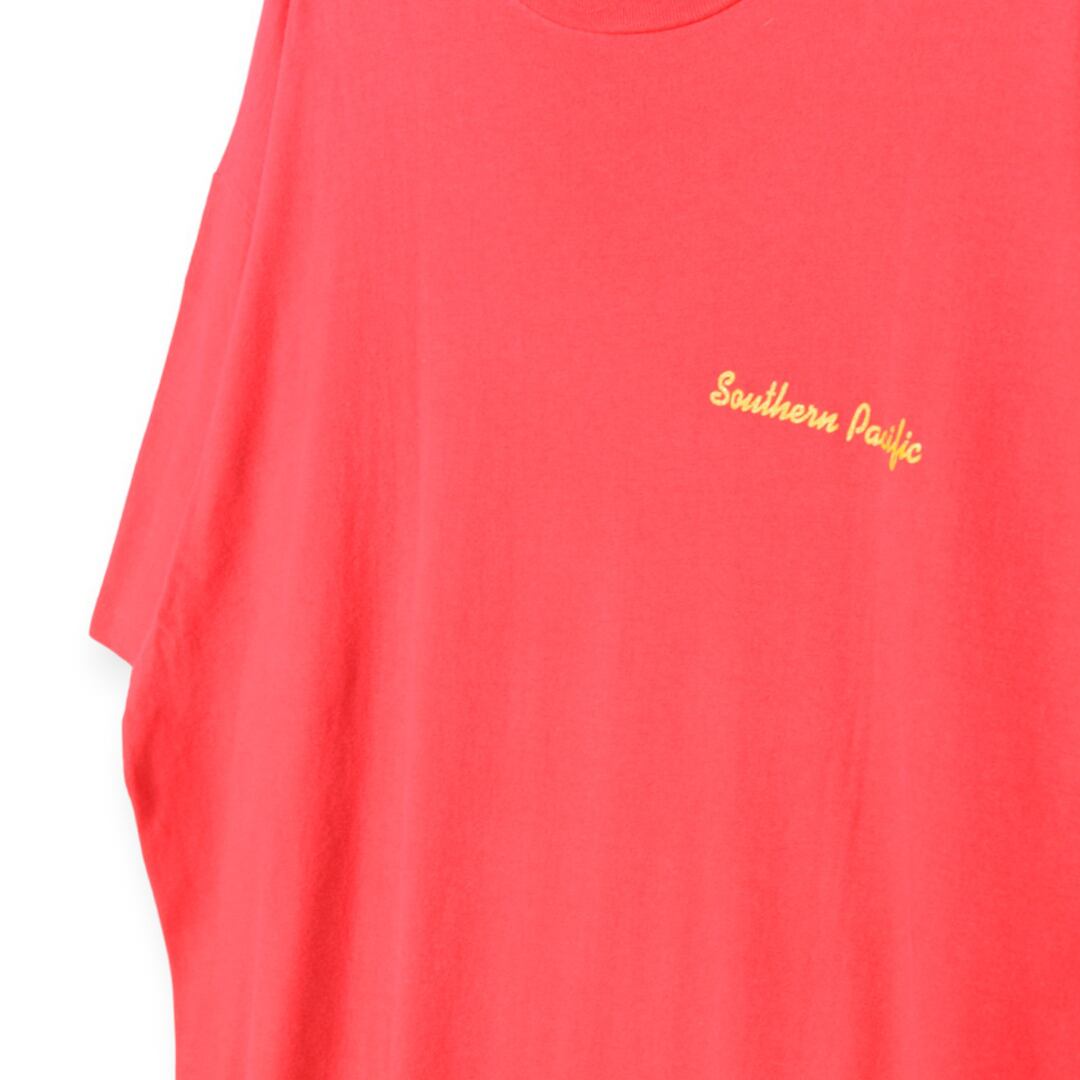 90s サザンパシフィック鉄道 USA製 ヴィンテージTシャツ 赤 レッド 